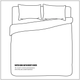 White Cotton Duvet - Satin Strip